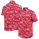 MLB Atlanta Braves Hawaiian Shirt Red Aloha Beach Pattern