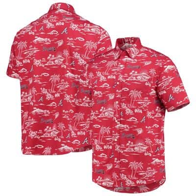 MLB Atlanta Braves Hawaiian Shirt Red Aloha Beach Pattern MLB Atlanta Braves Hawaiian Shirt Red Aloha Beach Pattern