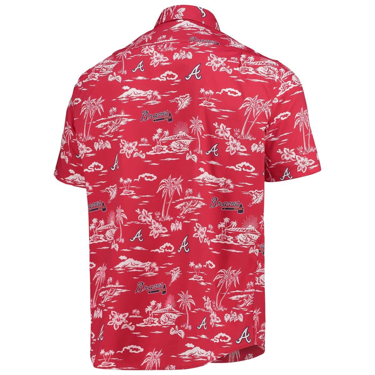 MLB Atlanta Braves Hawaiian Shirt Red Aloha Beach Pattern MLB Atlanta Braves Hawaiian Shirt Red Aloha Beach Pattern