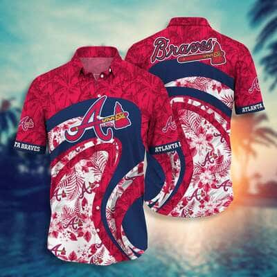 Atlanta Braves Hawaiian Shirt Tropical Pattern Baseball Fans Gift Atlanta Braves Hawaiian Shirt Tropical Pattern Baseball Fans Gift