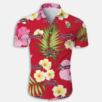 Atlanta Braves Hawaiian Shirt Summer Flora Pattern Beach Lovers Gift Atlanta Braves Hawaiian Shirt Summer Flora Pattern Beach Lovers Gift