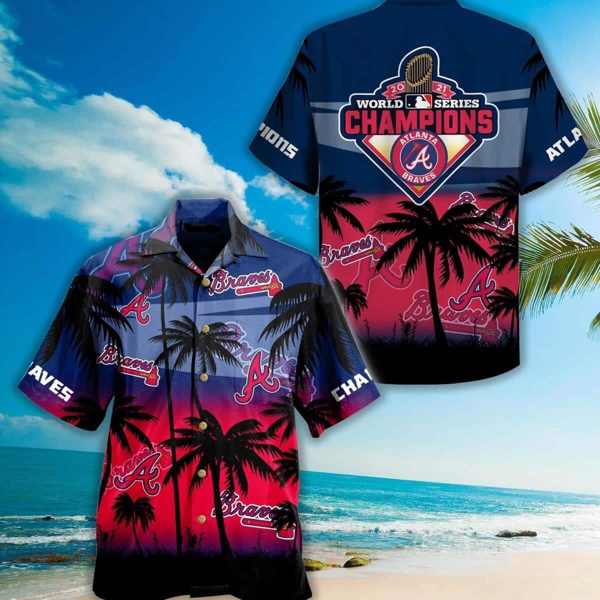 Atlanta Braves Champions Hawaiian Shirt Beach Lovers Gift Atlanta Braves Champions Hawaiian Shirt Beach Lovers Gift