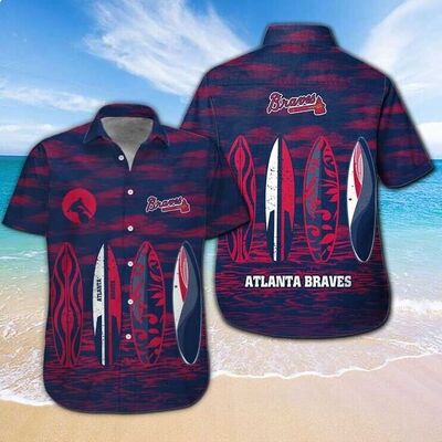 Atlanta Braves Hawaiian Shirt Aloha Beach Summer Surfing Pattern Atlanta Braves Hawaiian Shirt Aloha Beach Summer Surfing Pattern