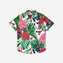 Atlanta Braves Hawaiian Shirt Flamingo Palm Leaves Pattern