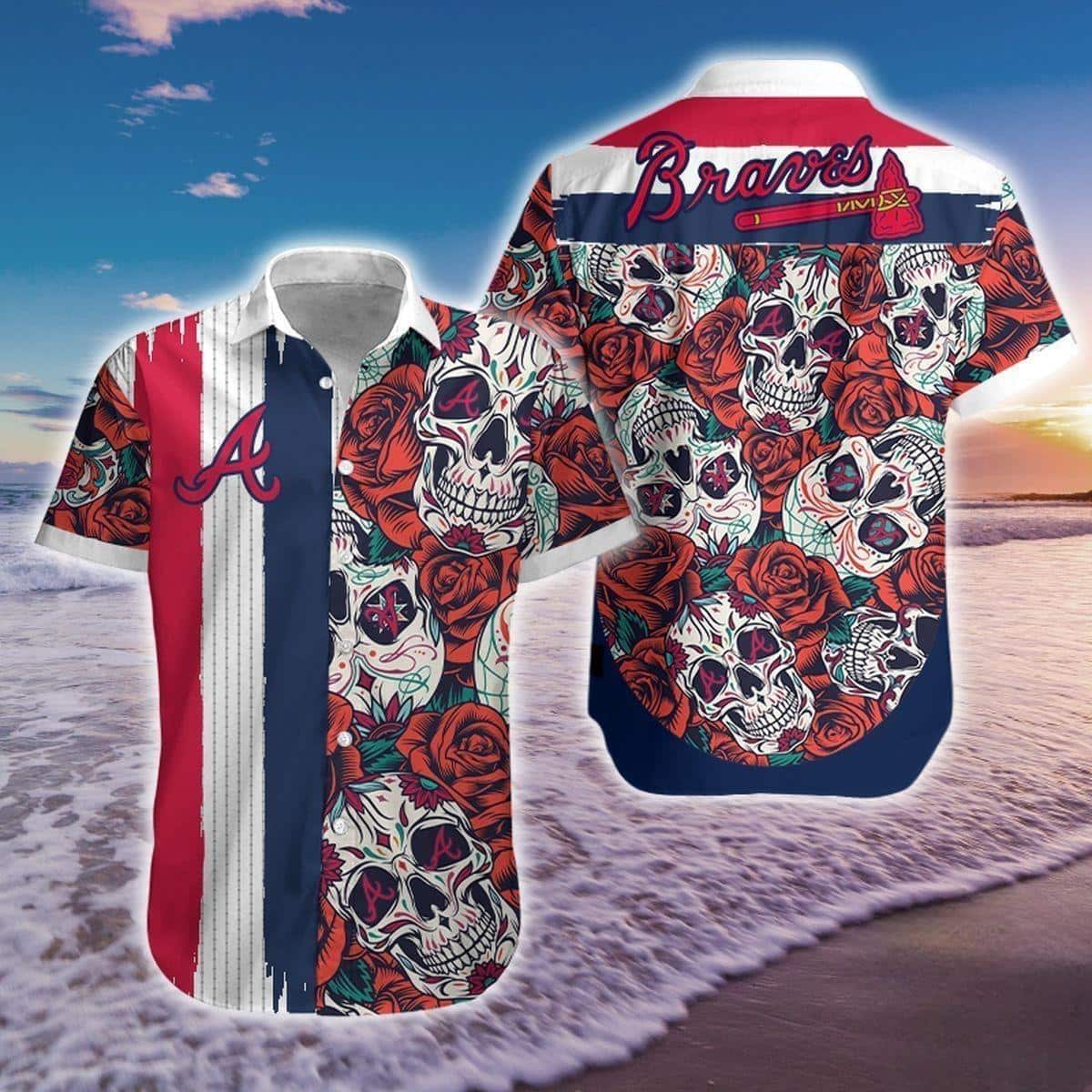 Trending Atlanta Braves Hawaiian Shirt Skull And Roses Pattern Trending Atlanta Braves Hawaiian Shirt Skull And Roses Pattern
