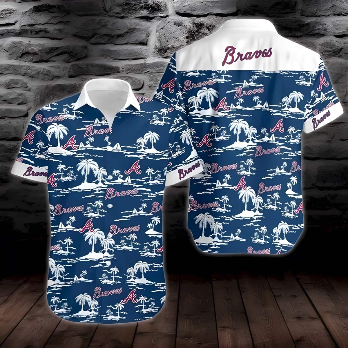 Vintage Atlanta Braves Hawaiian Shirt Beach Gift For Dad Who Wants Nothing