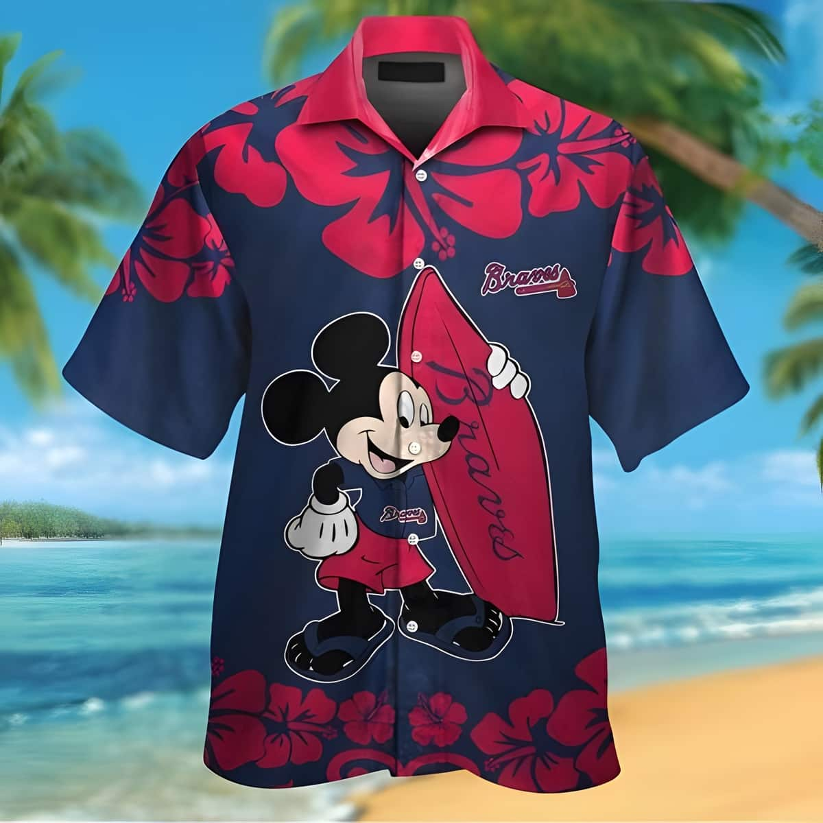 Mickey Mouse Disney Atlanta Braves Hawaiian Shirt