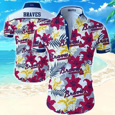 MLB Atlanta Braves Hawaiian Shirt Tropical Flower Pattern MLB Atlanta Braves Hawaiian Shirt Tropical Flower Pattern