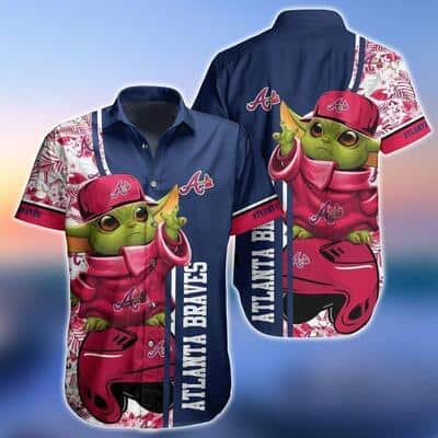 Baby Yoda Star Wars Atlanta Braves Hawaiian Shirt Gift For Baseball Coach
