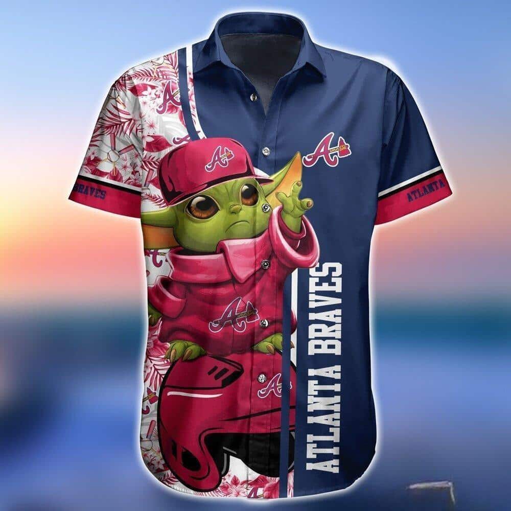 Baby Yoda Star Wars Atlanta Braves Hawaiian Shirt Gift For Baseball Coach Baby Yoda Star Wars Atlanta Braves Hawaiian Shirt Gift For Baseball Coach