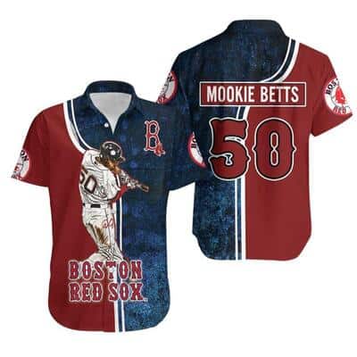 50 Mookie Betts Boston Red Sox Hawaiian Shirt Baseball Fans Gift 50 Mookie Betts Boston Red Sox Hawaiian Shirt Baseball Fans Gift