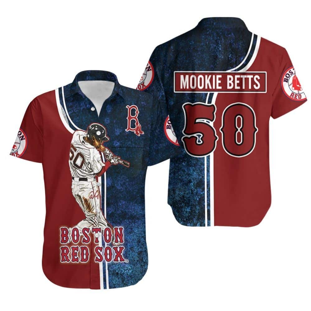 50 Mookie Betts Boston Red Sox Hawaiian Shirt For Baseball Lovers 50 Mookie Betts Boston Red Sox Hawaiian Shirt For Baseball Lovers
