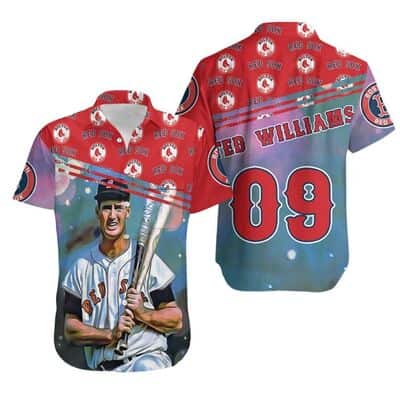 Ted Williams 9 Boston Red Sox Hawaiian Shirt Baseball Fans Gift Ted Williams 9 Boston Red Sox Hawaiian Shirt Baseball Fans Gift