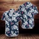 Boston Red Sox Hawaiian Shirt Tropical Flower Beach Vacation Gift