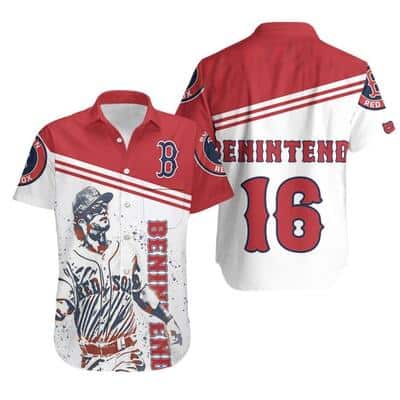 Benintendi 16 Boston Red Sox Hawaiian Shirt Gift For Sports Lovers Benintendi 16 Boston Red Sox Hawaiian Shirt Gift For Sports Lovers