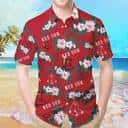 Boston Red Sox Hawaiian Shirt Tropical Pattern Beach Vacation Gift