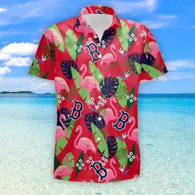 Boston Red Sox Champions Hawaiian Shirt Flamingo Pattern Gift For Beach Lovers