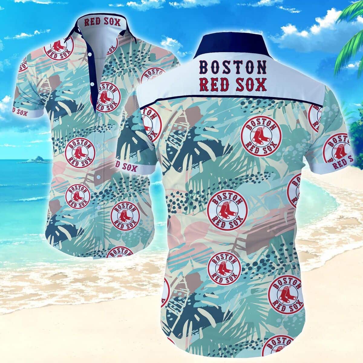Boston Red Sox Hawaiian Shirt Beach Gift For Friend Boston Red Sox Hawaiian Shirt Beach Gift For Friend