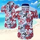 Boston Red Sox Hawaiian Shirt Tropical Flower Pattern Beach Lovers Gift Boston Red Sox Hawaiian Shirt Tropical Flower Pattern Beach Lovers Gift