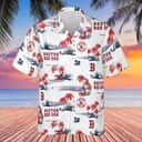 Boston Red Sox Hawaiian Shirt Island Pattern On White Theme Boston Red Sox Hawaiian Shirt Island Pattern On White Theme