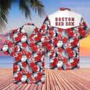 Boston Red Sox Hawaiian Shirt Hibiscus Flower Pattern Baseball Fans Gift Boston Red Sox Hawaiian Shirt Hibiscus Flower Pattern Baseball Fans Gift