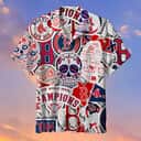 Boston Red Sox Skull Hawaiian Shirt Gift For Red Sox Fan