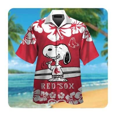 Boston Red Sox Hawaiian Shirt Snoopy Gift For Sport Fans Boston Red Sox Hawaiian Shirt Snoopy Gift For Sport Fans