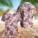 Boston Red Sox Hawaiian Shirt Tropical Flower Pattern All Over Print