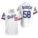 White Los Angeles Dodgers Hawaiian Shirt Gift For Baseball Fans