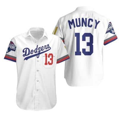 MLB Muncy 13 Los Angeles Dodgers Hawaiian Shirt MLB Muncy 13 Los Angeles Dodgers Hawaiian Shirt