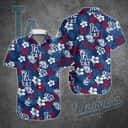 Los Angeles Dodgers Hawaiian Shirt Hibiscus Flower Pattern All Over Print Los Angeles Dodgers Hawaiian Shirt Hibiscus Flower Pattern All Over Print