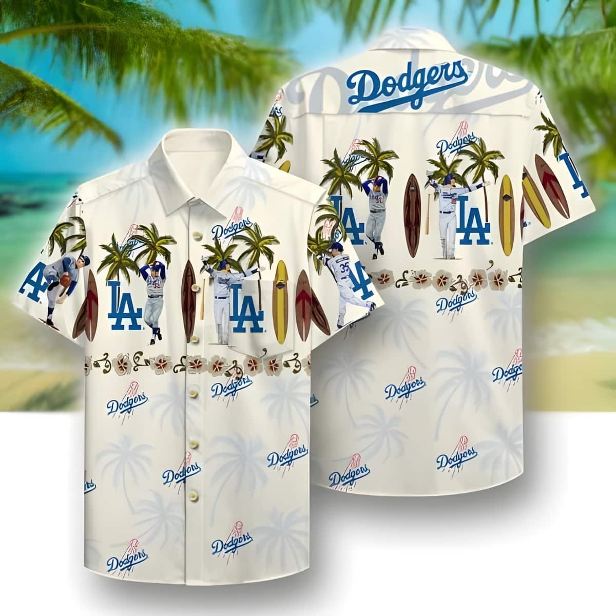 Vintage Los Angeles Dodgers Hawaiian Shirt Baseball Fans Gift Vintage Los Angeles Dodgers Hawaiian Shirt Baseball Fans Gift
