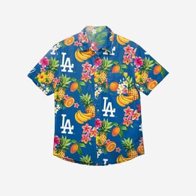 Los Angeles Dodgers Hawaiian Shirt Tropical Fruit Pattern Beach Lovers Gift Los Angeles Dodgers Hawaiian Shirt Tropical Fruit Pattern Beach Lovers Gift