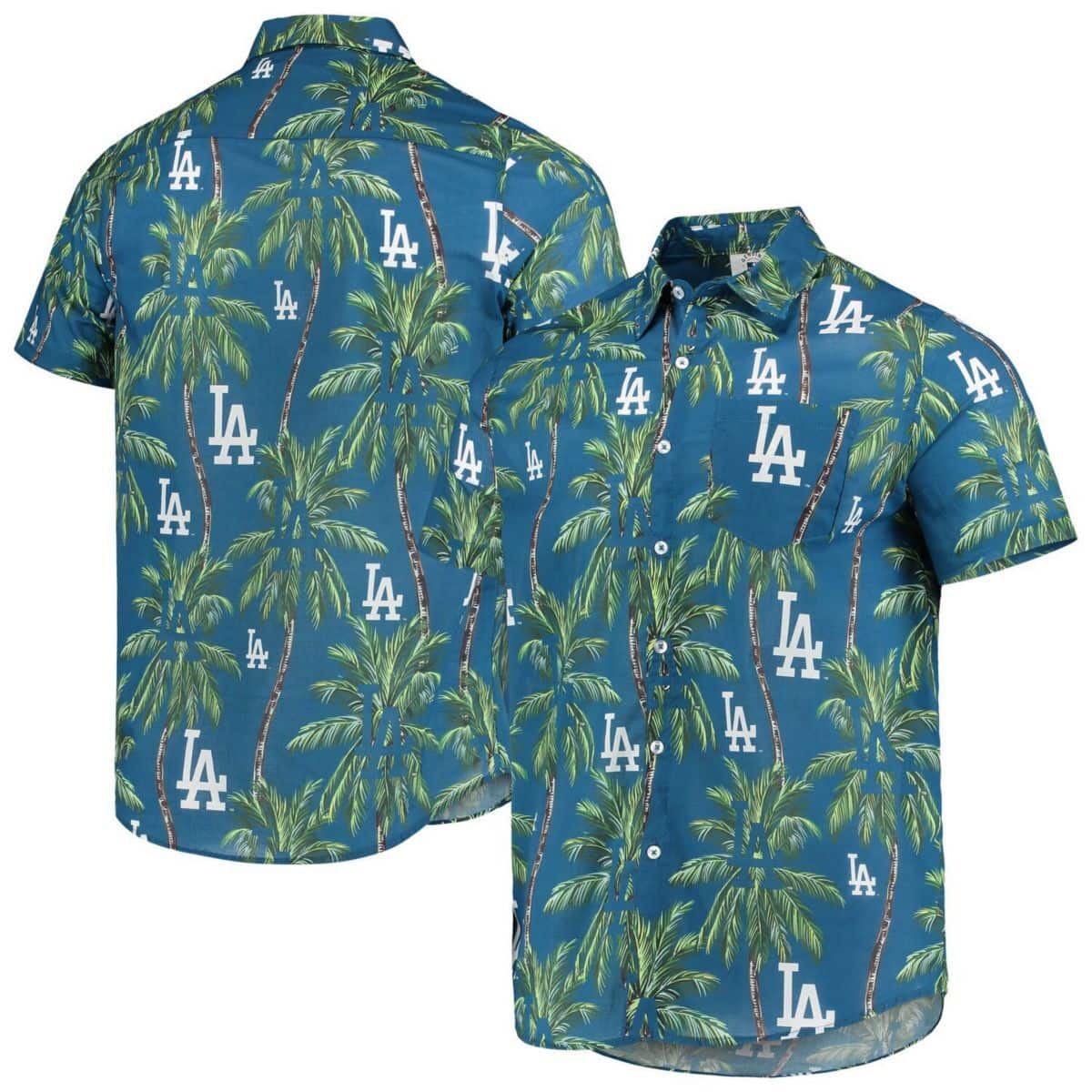 Vintage Los Angeles Dodgers Hawaiian Shirt Palm Trees Pattern All Over Print Vintage Los Angeles Dodgers Hawaiian Shirt Palm Trees Pattern All Over Print