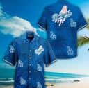 MLB Los Angeles Dodgers Hawaiian Shirt Palm Leaves Pattern All Over Print MLB Los Angeles Dodgers Hawaiian Shirt Palm Leaves Pattern All Over Print