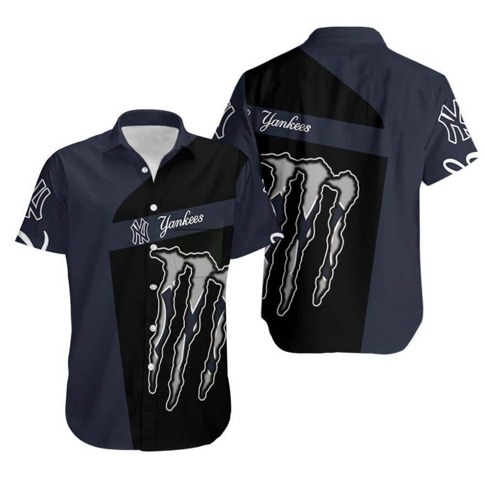 Monster Energy New York Yankees Hawaiian Shirt Baseball Gift For Boyfriend Monster Energy New York Yankees Hawaiian Shirt Baseball Gift For Boyfriend