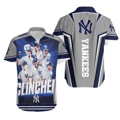New York Yankees Hawaiian Shirt Players Clinched Beach Gift For Baseball Fans New York Yankees Hawaiian Shirt Players Clinched Beach Gift For Baseball Fans
