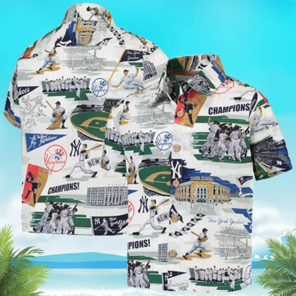MLB New York Yankees Hawaiian Shirt Gift For Baseball Coach MLB New York Yankees Hawaiian Shirt Gift For Baseball Coach