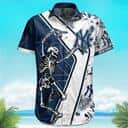 New York Yankees Hawaiian Shirt Skeleton Tropical Flower Pattern Gift For Beach Trip