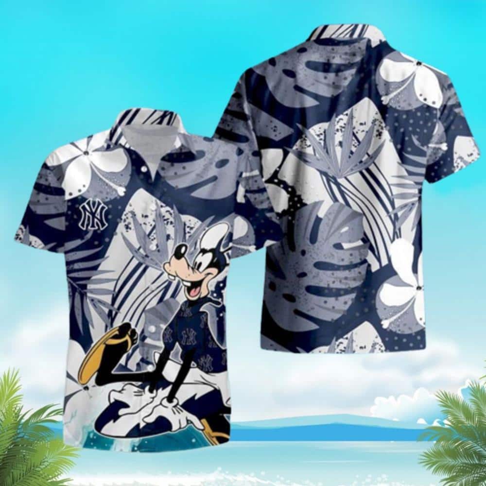 Goofy Disney New York Yankees Hawaiian Shirt Beach Lovers Gift Goofy Disney New York Yankees Hawaiian Shirt Beach Lovers Gift