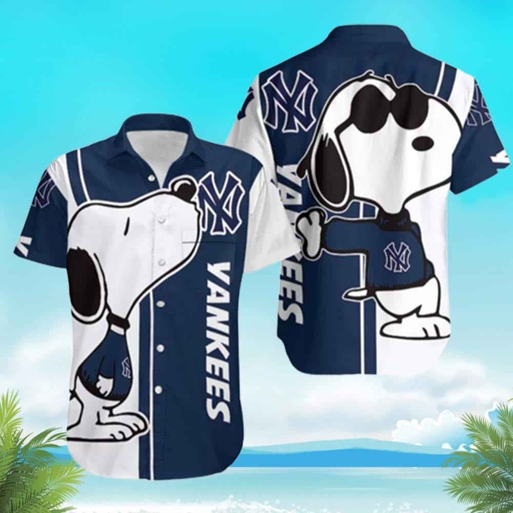 Snoopy New York Yankees Hawaiian Shirt Gift For Beach Vacation Snoopy New York Yankees Hawaiian Shirt Gift For Beach Vacation