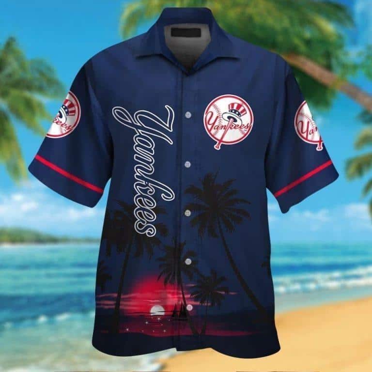 New York Yankees Hawaiian Shirt Baseball Gift For Beach Lovers New York Yankees Hawaiian Shirt Baseball Gift For Beach Lovers
