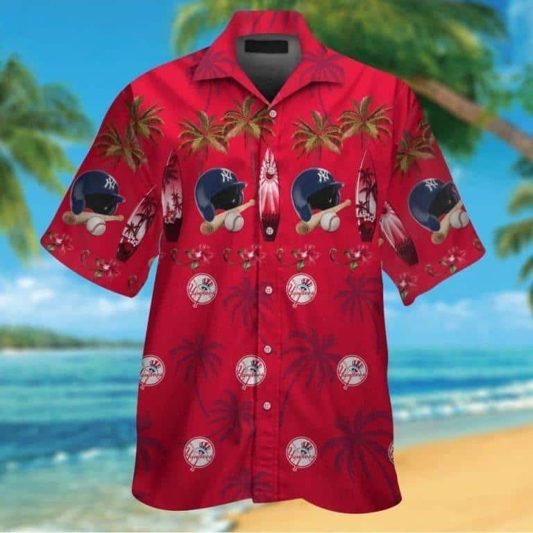 MLB New York Yankees Hawaiian Shirt Baseball Pattern Beach Lovers Gift MLB New York Yankees Hawaiian Shirt Baseball Pattern Beach Lovers Gift