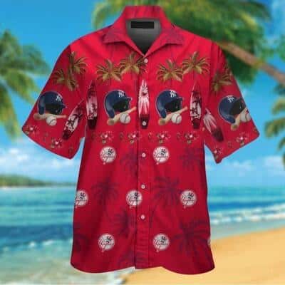 MLB New York Yankees Hawaiian Shirt Baseball Pattern Beach Lovers Gift