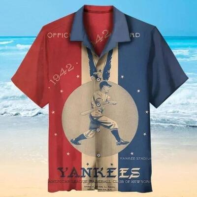 Vintage New York Yankees Hawaiian Shirt Gift For Yankees Fan Vintage New York Yankees Hawaiian Shirt Gift For Yankees Fan