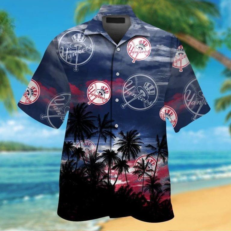 New York Yankees Hawaiian Shirt Coconut Tree Summer Gift For Baseball Fans New York Yankees Hawaiian Shirt Coconut Tree Summer Gift For Baseball Fans