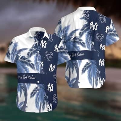 MLB New York Yankees Hawaiian Shirt Coconut Tree Trendy Summer Gift MLB New York Yankees Hawaiian Shirt Coconut Tree Trendy Summer Gift