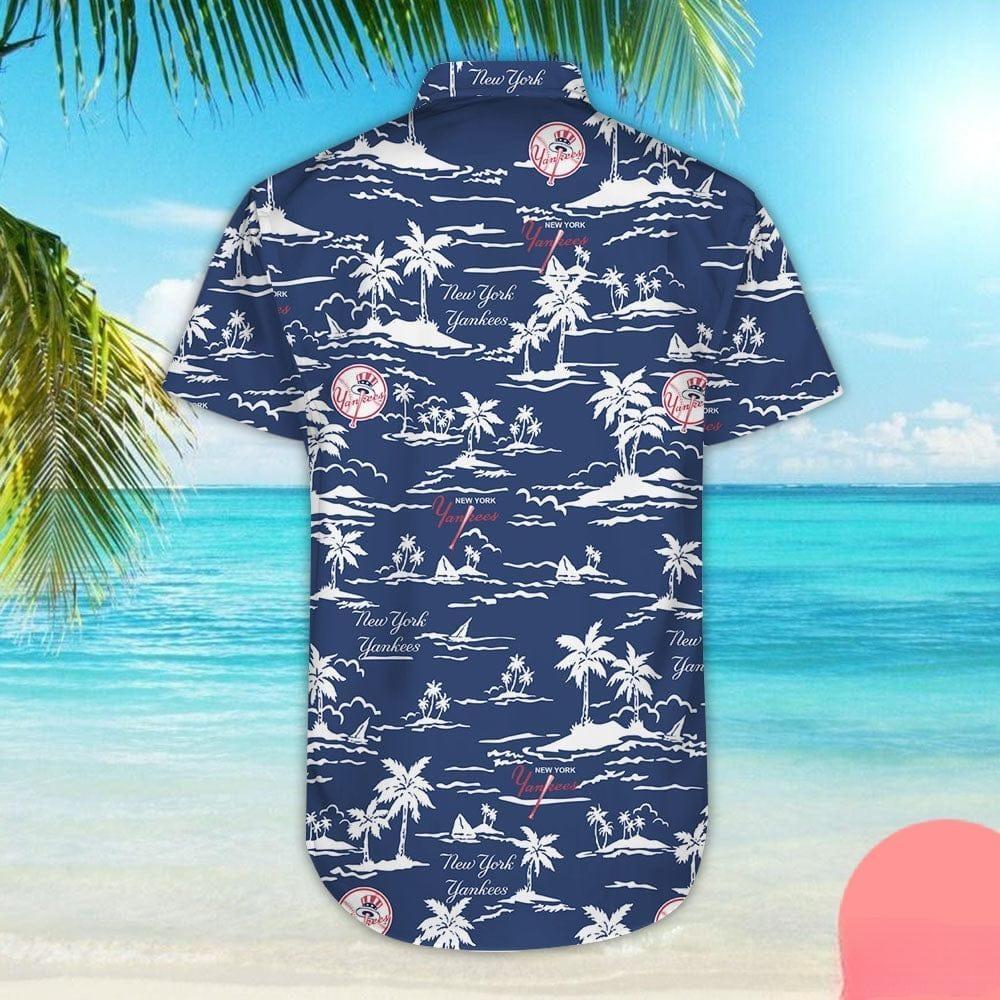 MLB New York Yankees Hawaiian Shirt Beach Pattern Gift For Sport Fans MLB New York Yankees Hawaiian Shirt Beach Pattern Gift For Sport Fans