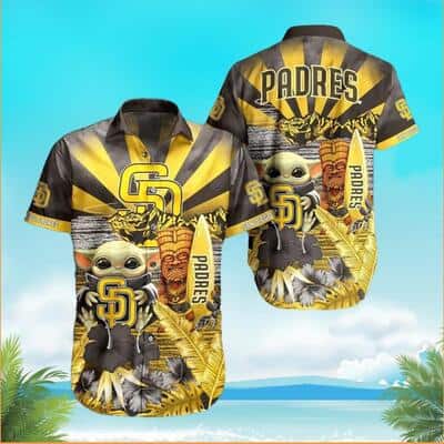 Baby Yoda Star Wars San Diego Padres Hawaiian Shirt Baseball Fans Gift Baby Yoda Star Wars San Diego Padres Hawaiian Shirt Baseball Fans Gift