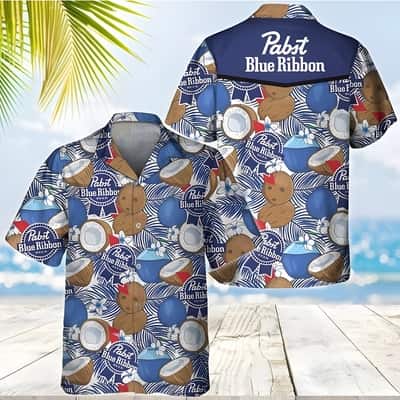 Pabst Blue Ribbon Hawaiian Shirt Tropical Coconut Best Beach Gift Pabst Blue Ribbon Hawaiian Shirt Tropical Coconut Best Beach Gift